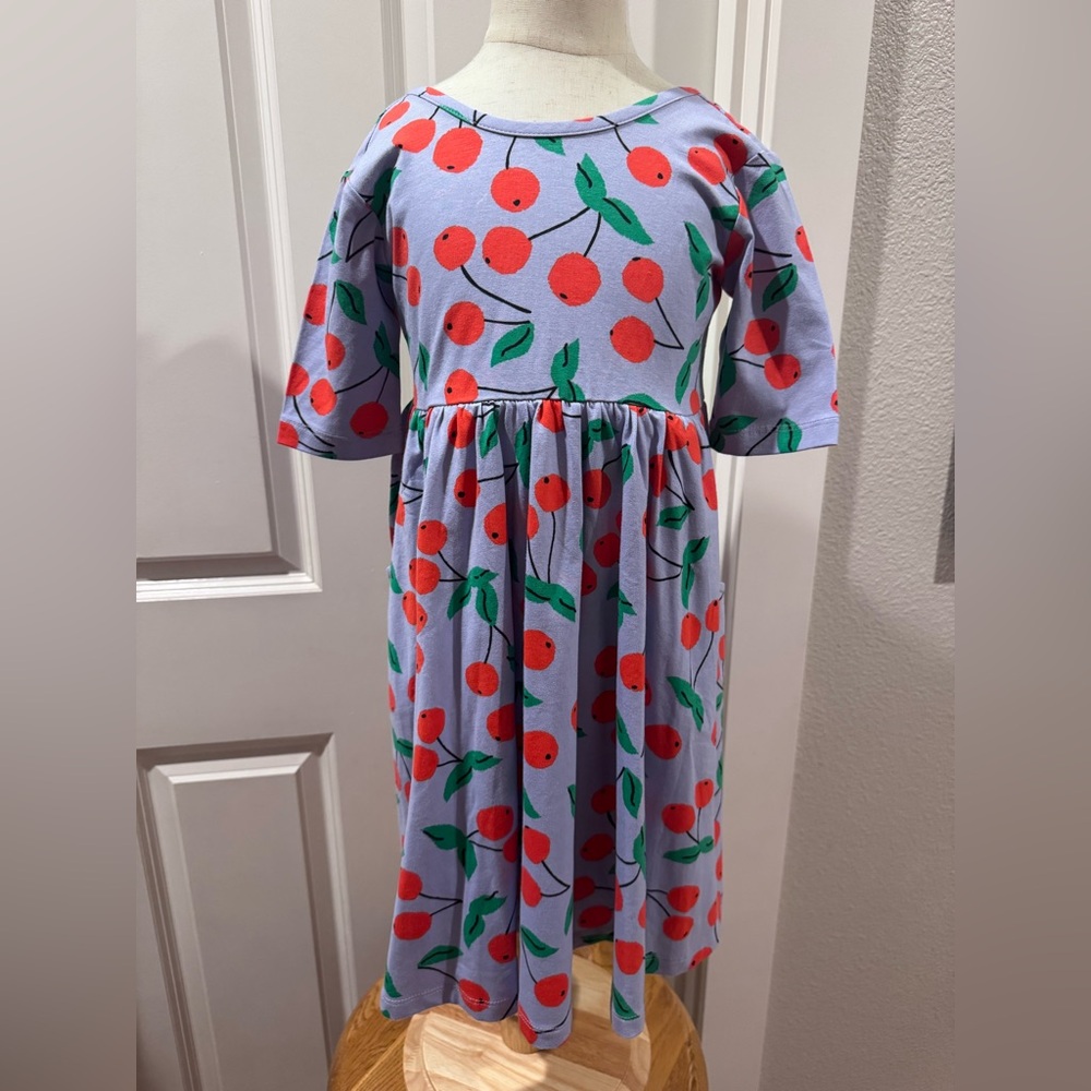Hanna Andersson Cherries Skater dress, Size 6-7